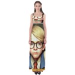 Schooboy With Glasses 2 Empire Waist Maxi Dress