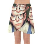 Schooboy With Glasses 2 Wrap Front Skirt