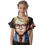 Schooboy With Glasses 2 Kids  Cut Out Flutter Sleeves