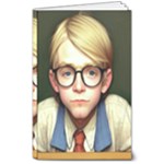 Schooboy With Glasses 2 8  x 10  Softcover Notebook