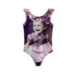 Cute Adorable Victorian Gothic Girl 17 Kids  Frill Swimsuit