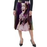 Cute Adorable Victorian Gothic Girl 17 Classic Velour Midi Skirt 