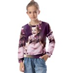 Cute Adorable Victorian Gothic Girl 17 Kids  Long Sleeve Tee with Frill 