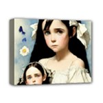 Victorian Girl With Long Black Hair And Doll Deluxe Canvas 14  x 11  (Stretched)