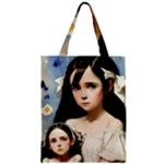 Victorian Girl With Long Black Hair And Doll Zipper Classic Tote Bag