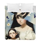 Victorian Girl With Long Black Hair And Doll Duvet Cover Double Side (Full/ Double Size)
