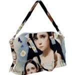 Victorian Girl With Long Black Hair And Doll Canvas Crossbody Bag