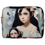 Victorian Girl With Long Black Hair And Doll Make Up Pouch (Large)
