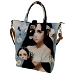Victorian Girl With Long Black Hair And Doll Buckle Top Tote Bag