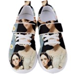 Victorian Girl With Long Black Hair And Doll Women s Velcro Strap Shoes