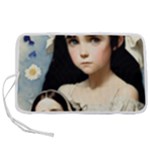 Victorian Girl With Long Black Hair And Doll Pen Storage Case (M)