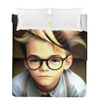 Schooboy With Glasses 4 Duvet Cover Double Side (Full/ Double Size)