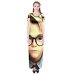 Schooboy With Glasses 4 Short Sleeve Maxi Dress