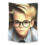 Schooboy With Glasses 4 Medium Tapestry