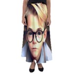 Schooboy With Glasses 4 Flared Maxi Skirt