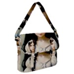 Victorian Girl With Long Black Hair 2 Buckle Messenger Bag