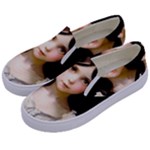 Victorian Girl With Long Black Hair 2 Kids  Canvas Slip Ons