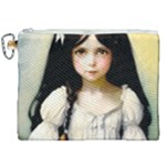 Victorian Girl With Long Black Hair 2 Canvas Cosmetic Bag (XXL)