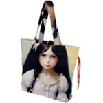 Victorian Girl With Long Black Hair 2 Drawstring Tote Bag