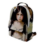 Victorian Girl With Long Black Hair 2 Flap Pocket Backpack (Large)