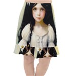 Victorian Girl With Long Black Hair 2 Fishtail Chiffon Skirt