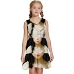 Victorian Girl With Long Black Hair 2 Kids  Sleeveless Tiered Mini Dress