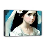 Victorian Girl With Long Black Hair 3 Deluxe Canvas 18  x 12  (Stretched)