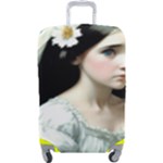Victorian Girl With Long Black Hair 3 Luggage Cover (Large)