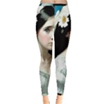 Victorian Girl With Long Black Hair 3 Inside Out Leggings