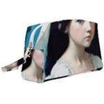 Victorian Girl With Long Black Hair 3 Wristlet Pouch Bag (Large)