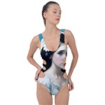Victorian Girl With Long Black Hair 3 Side Cut Out Swimsuit