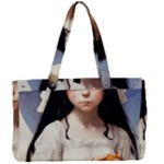 Victorian Girl With Long Black Hair Canvas Work Bag
