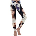 Victorian Girl With Long Black Hair Kids  Lightweight Velour Classic Yoga Leggings