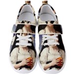 Victorian Girl With Long Black Hair Men s Velcro Strap Shoes