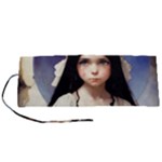 Victorian Girl With Long Black Hair Roll Up Canvas Pencil Holder (S)