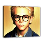 Schooboy With Glasses 5 Canvas 20  x 16  (Stretched)