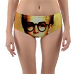 Schooboy With Glasses 5 Reversible Mid-Waist Bikini Bottoms