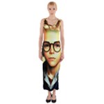 Schooboy With Glasses 5 Fitted Maxi Dress