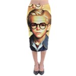 Schooboy With Glasses 5 Midi Pencil Skirt