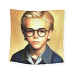 Schooboy With Glasses 5 Square Tapestry (Small)