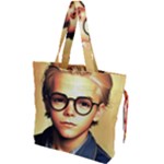 Schooboy With Glasses 5 Drawstring Tote Bag
