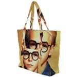 Schooboy With Glasses 5 Zip Up Canvas Bag
