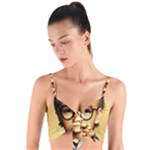 Schooboy With Glasses 5 Woven Tie Front Bralet