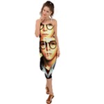 Schooboy With Glasses 5 Waist Tie Cover Up Chiffon Dress