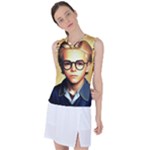 Schooboy With Glasses 5 Women s Sleeveless Sports Top