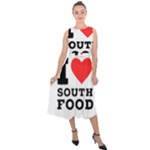 I love south food Midi Tie-Back Chiffon Dress