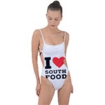 I love south food Tie Strap One Piece Swimsuit