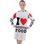 I love south food Long Sleeve Hoodie Dress