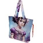 Cute Adorable Victorian Gothic Girl 18 Drawstring Tote Bag