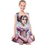 Cute Adorable Victorian Gothic Girl 18 Kids  Cross Back Dress